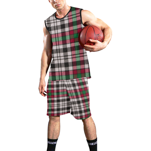 BORTHWICK DRESS TARTAN All Over Print Basketball Uniform