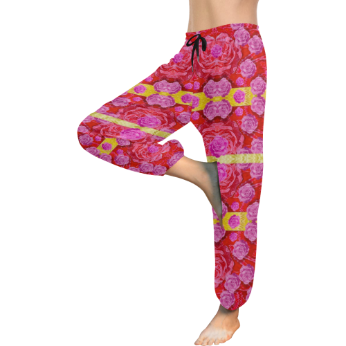 Roses and butterflies on ribbons as a gift of love Women's All Over Print Harem Pants (Model L18)
