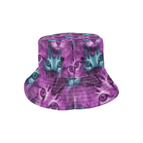trippy kitten All Over Print Bucket Hat