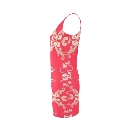 Sexy Red Chinese style print medea vest dress by FlipStylez Designs Medea Vest Dress (Model D06)