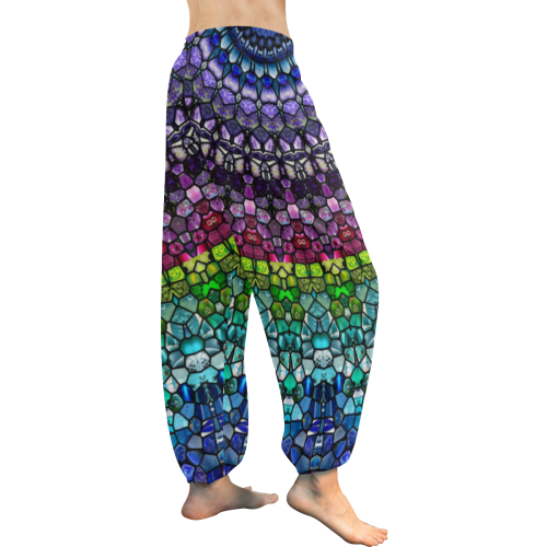 Magical Gems Kaleidoscope Half Women's All Over Print Harem Pants (Model L18)