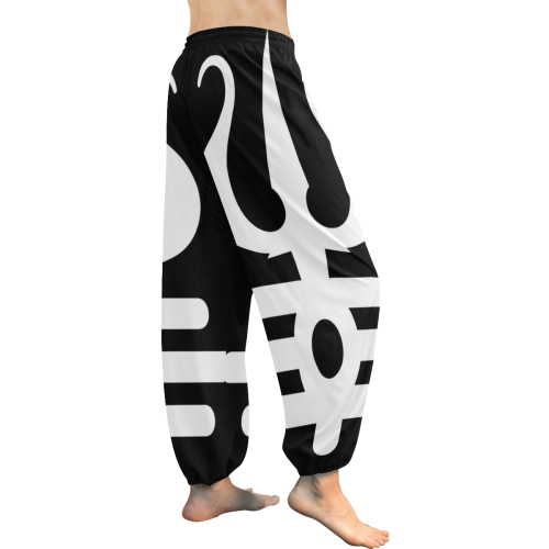 Trishula In White Women's All Over Print Harem Pants (Model L18)