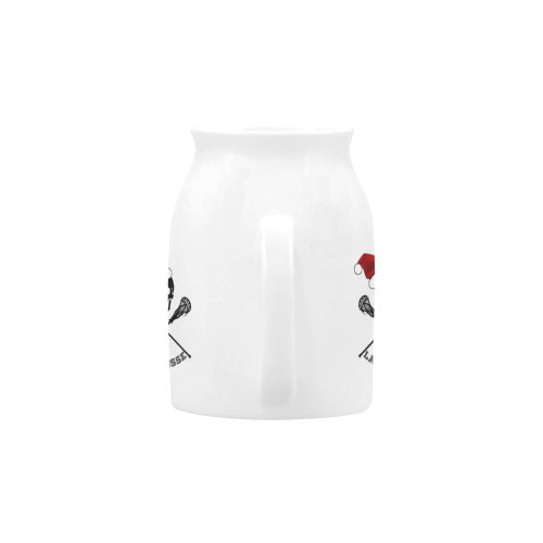 Santa Hat Lacrosse Skull Christmas Milk Cup (Small) 300ml