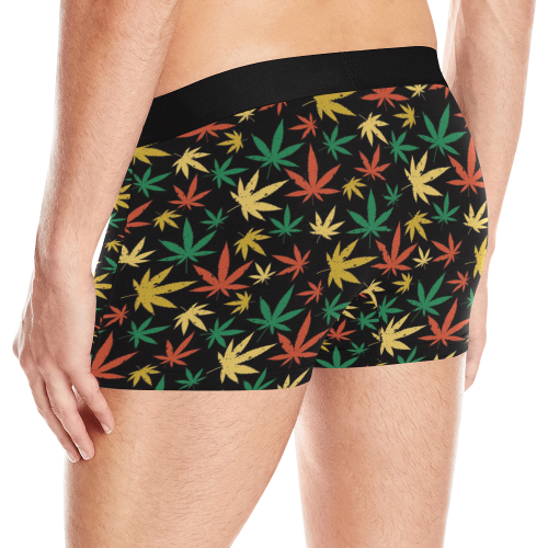 Cannabis Pattern Men's All Over Print Boxer Briefs (Model L10)