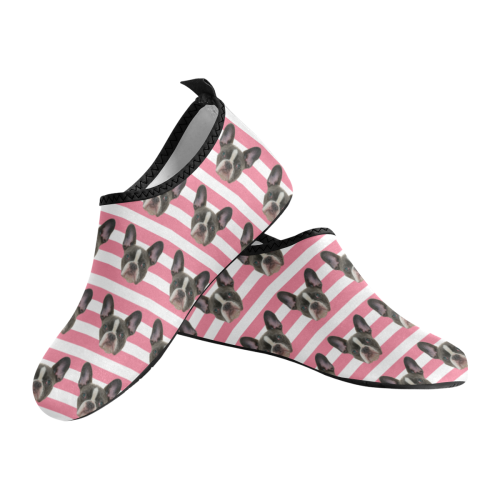 frenchie_pattern Women's Slip-On Water Shoes (Model 056)