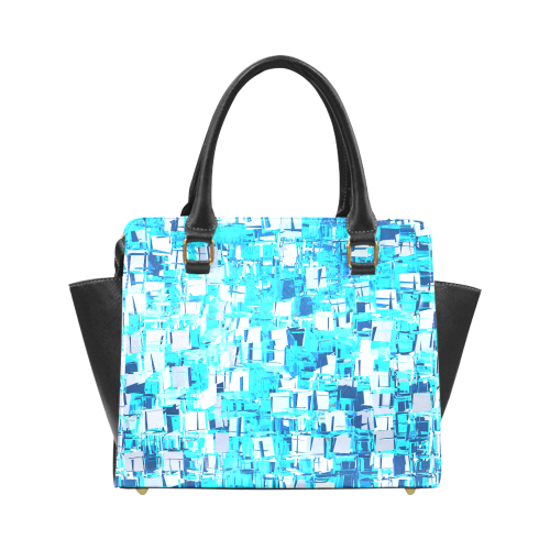 ice cube mosaic Rivet Shoulder Handbag (Model 1645)