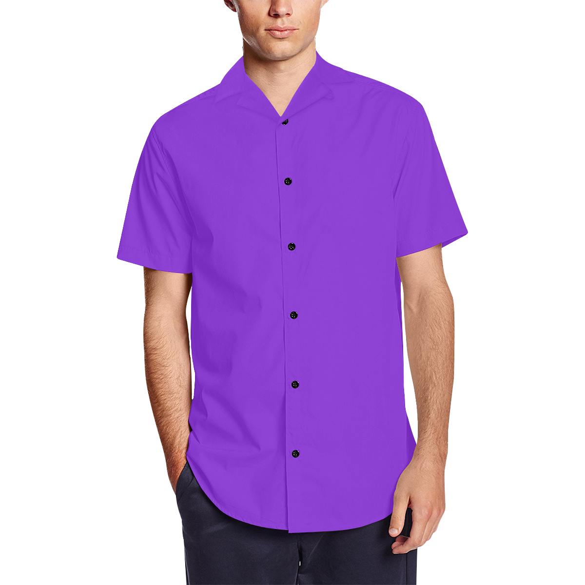 blue violet shirt