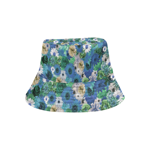 Turquoise Gold Fantasy Garden All Over Print Bucket Hat