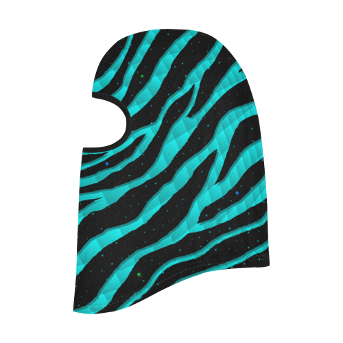 Ripped SpaceTime Stripes - Cyan All Over Print Balaclava