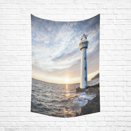 Lighthouse Escape Cotton Linen Wall Tapestry 60"x 90"