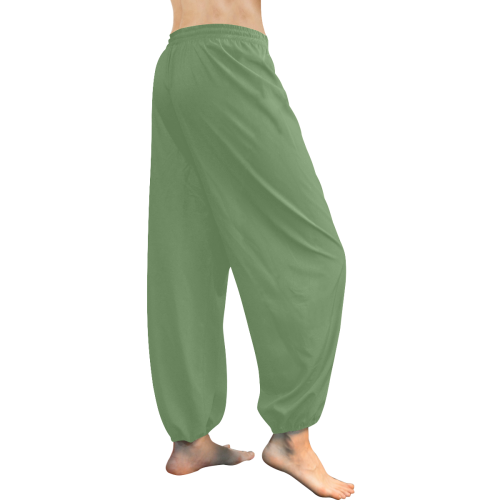 Jade Green Women's All Over Print Harem Pants (Model L18)