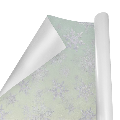 Frosty Day Snowflakes on Misty Sky Gift Wrapping Paper 58"x 23" (1 Roll)
