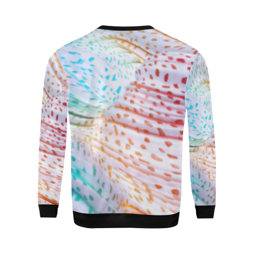 color waves All Over Print Crewneck Sweatshirt for Men/Large (Model H18)