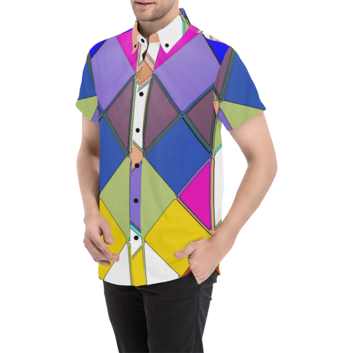 Big Pattern by Artdream Men's All Over Print Short Sleeve Shirt (Model T53)