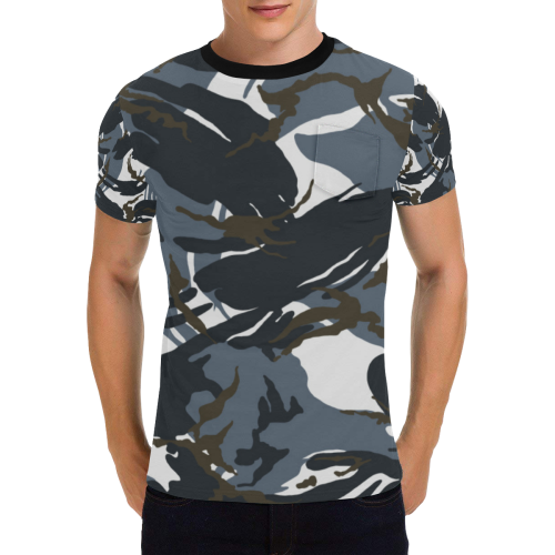 CAMOUFLAGE-POLICE 2 Men's All Over Print T-Shirt with Chest Pocket (Model T56)