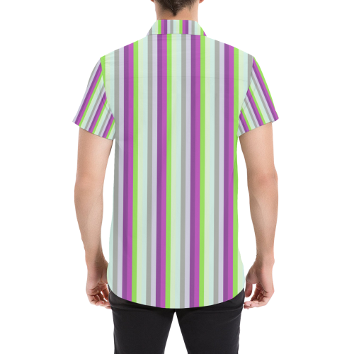 Fun Stripes 4 Men's All Over Print Short Sleeve Shirt (Model T53)