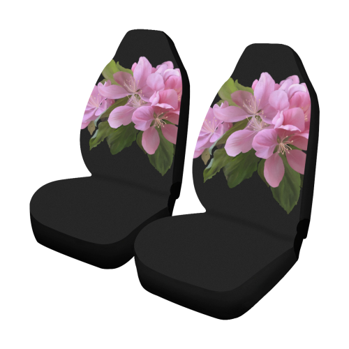 Pink Blossom Branch, floral watercolor Car Seat Covers (Set of 2)