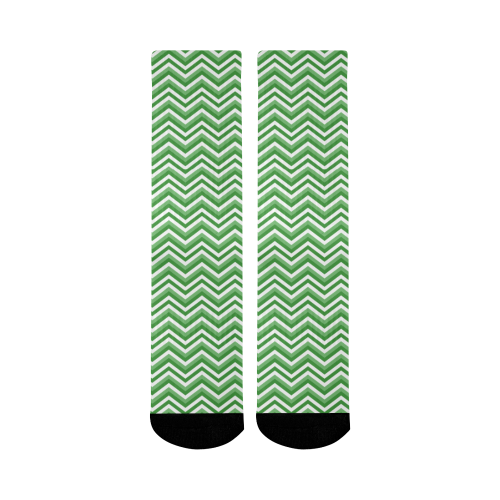 chevrongruen2 Mid-Calf Socks (Black Sole)