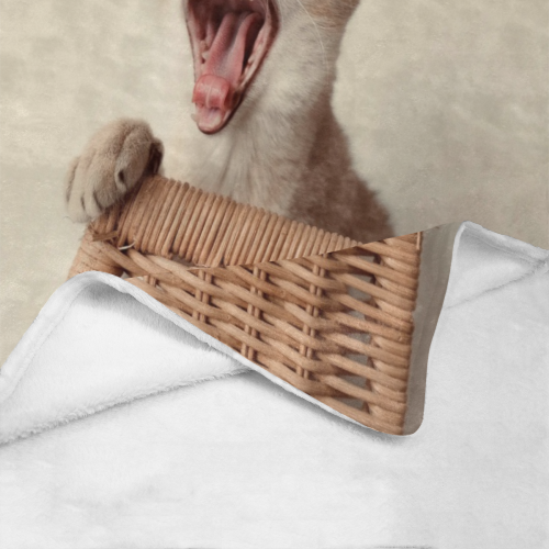 Yawning Cat Ultra-Soft Micro Fleece Blanket 40"x50"