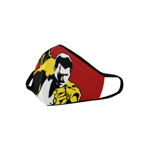 Freddie Mercury iconic pose red bg Mouth Mask