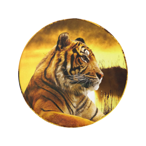 Tiger and Sunset 34 Inch Spare Tire Cover