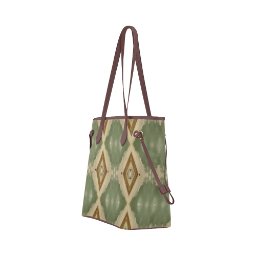 Geometric Camo Clover Canvas Tote Bag (Model 1661)