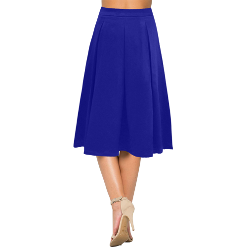 color navy Aoede Crepe Skirt (Model D16)