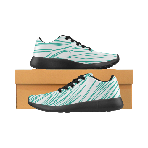 lines---wildblues BLUE DEEP Women’s Running Shoes (Model 020)