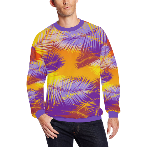 Tropical summer pop art All Over Print Crewneck Sweatshirt for Men (Model H18)