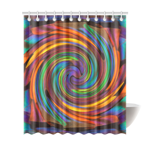 Spun Rainbow By Cecile Grace Charles Shower Curtain 72"x84"