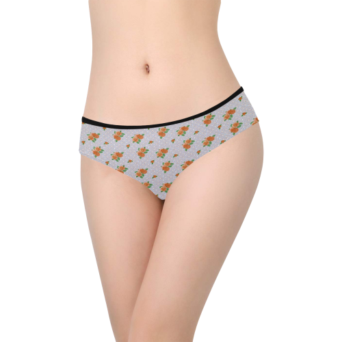 Roses and Pattern 1A by JamColors Women's Hipster Panties (Model L33)