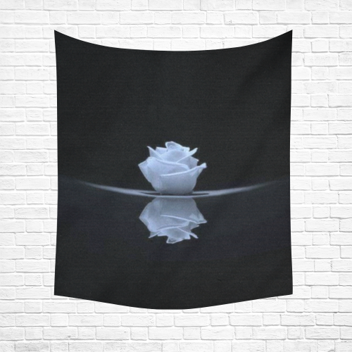 Mirror Rose Cotton Linen Wall Tapestry 51"x 60"