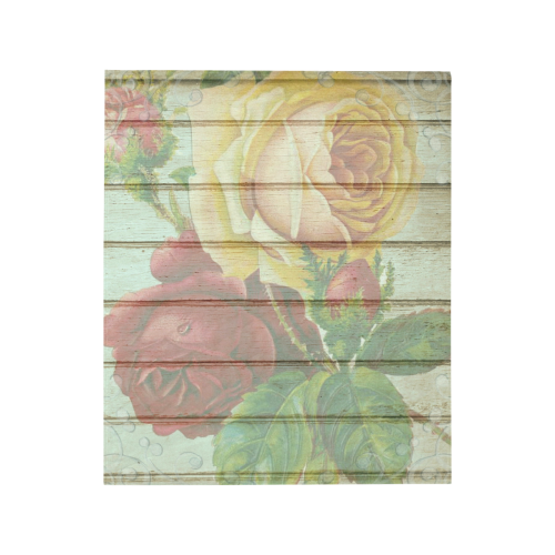 Vintage Wood Roses Quilt 50"x60"