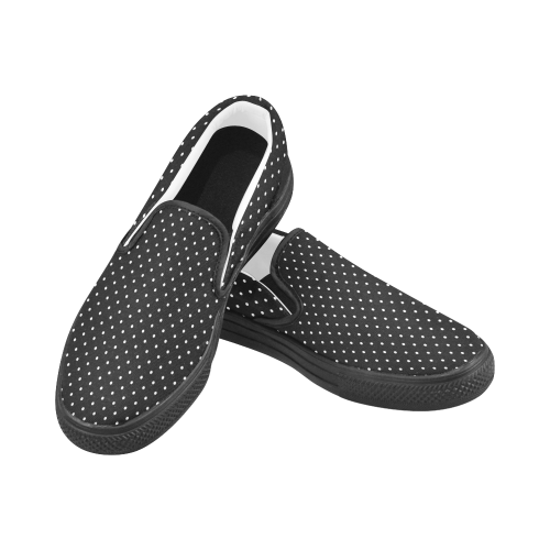 Micro Dot Men's Slip-on Canvas Shoes (Model 019)