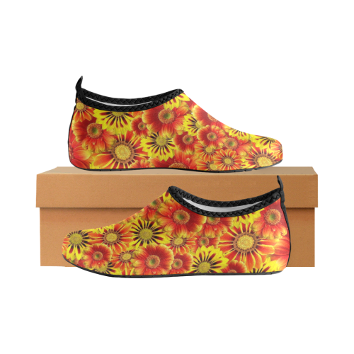 Brilliant Orange And Yellow Daisies Women's Slip-On Water Shoes (Model 056)