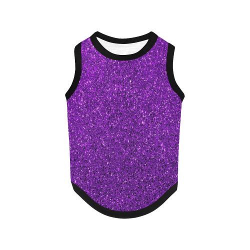 Purple Glitter All Over Print Pet Tank Top