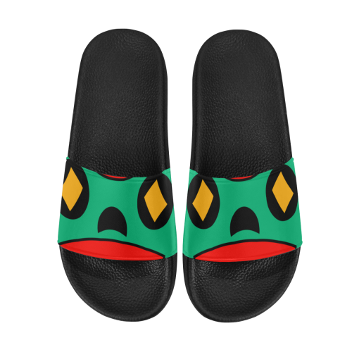 African Scary Tribal Women's Slide Sandals (Model 057)