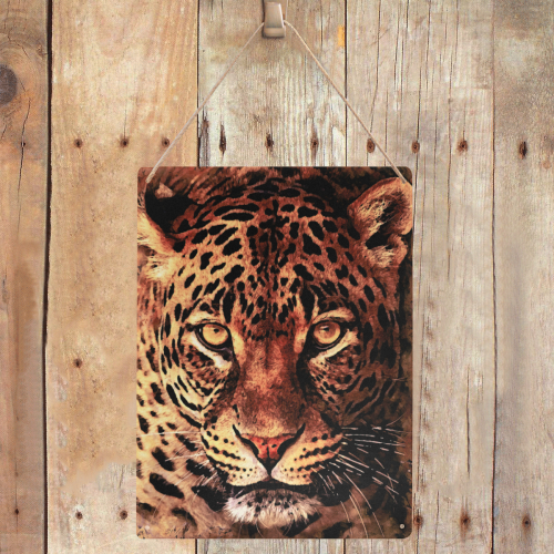 gepard leopard #gepard #leopard #cat Metal Tin Sign 12"x16"