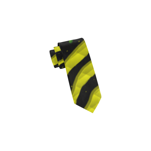 Ripped SpaceTime Stripes - Yellow Classic Necktie (Two Sides)