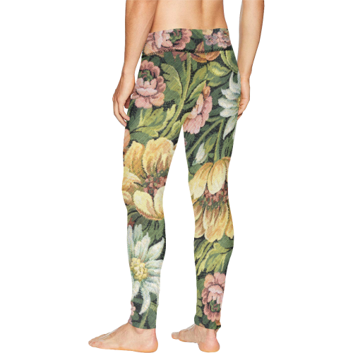 grandma's floral abstract couch Men's All Over Print Leggings (Model L38)