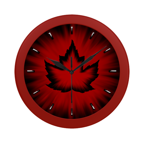 Canada Maple Leaf Clock Cool Circular Plastic Wall clock