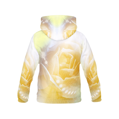 Soft yellow roses All Over Print Hoodie for Men/Large Size (USA Size) (Model H13)