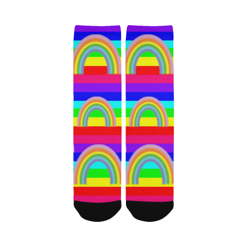 rainbowsspatternsstripessocks Custom Socks for Women