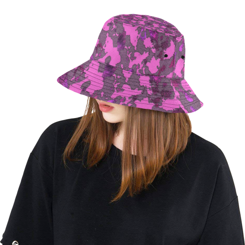 PINK CAMOUFLAGE LADYLIKE All Over Print Bucket Hat