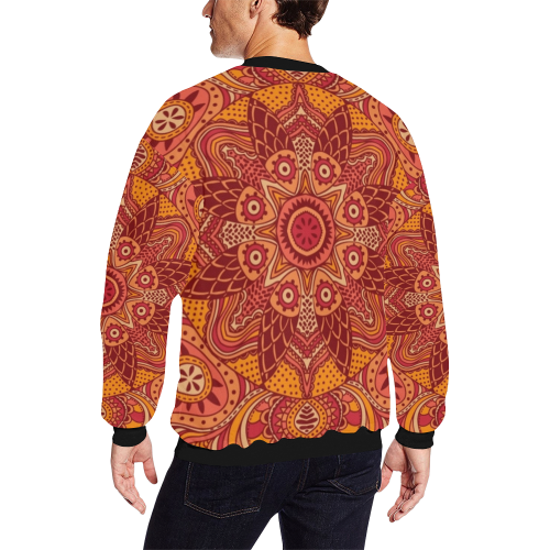 MANDALA SPICE OF LIFE All Over Print Crewneck Sweatshirt for Men/Large (Model H18)