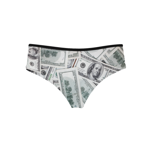 Cash Money / Hundred Dollar Bills Women's Hipster Panties (Model L33)