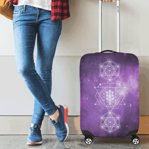 Sacred Geometry Stardust Luggage Cover/Small 18"-21"