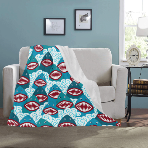 Angry Sharks Ultra-Soft Micro Fleece Blanket 40"x50"