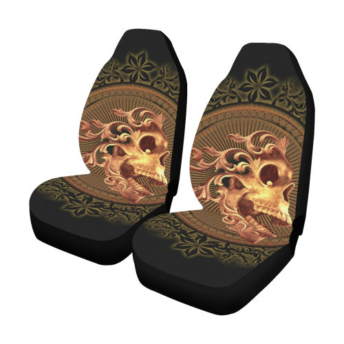 Amazing skull with floral elements Car Seat Covers (Set of 2)