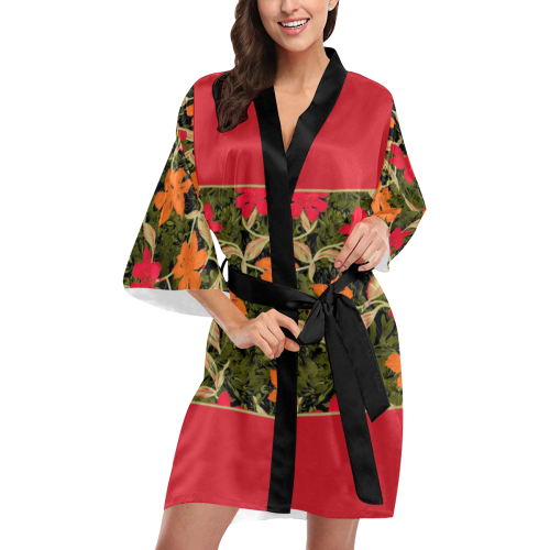 Oriental Red Kimono Robe